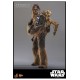 Star Wars Episode V Movie Masterpiece Action Figure 1/6 Chewbacca with Disassembled C-3PO 36 cm