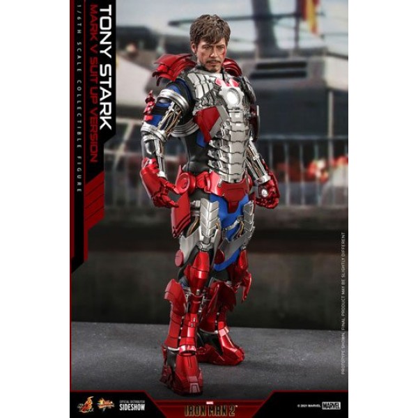 Iron Man 2 Movie Masterpiece Action Figure 1 6 Tony Stark Mark V Suit Up Version 31 Cm