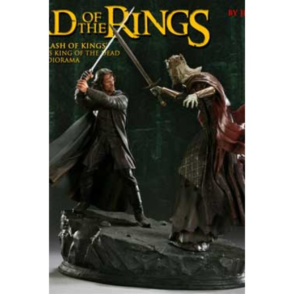 Lord Of The Rings Diorama The Clash Of Kings Aragorn Vs King Of The Dead Exclusive 43 Cm