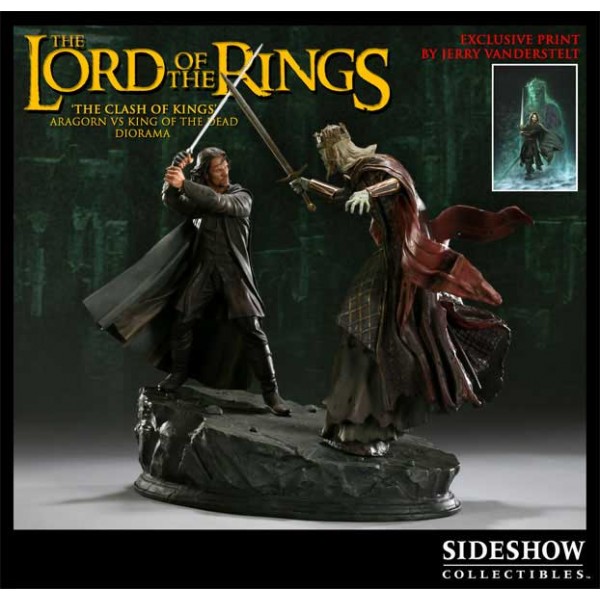 Lord Of The Rings Diorama The Clash Of Kings Aragorn Vs King Of The Dead Exclusive