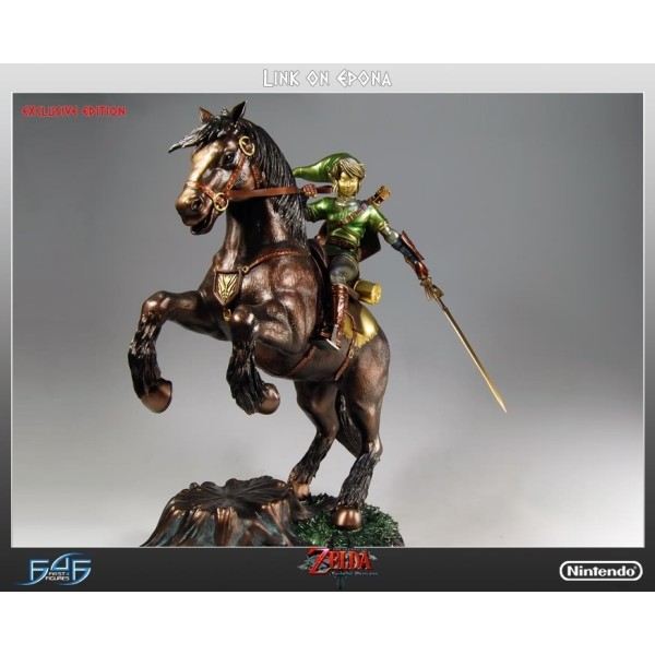 The Legend of Zelda Twilight Princess Link on Epona Statue ...